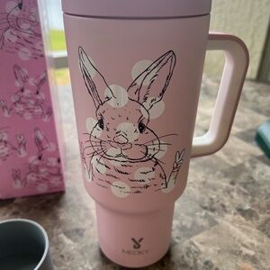 Meoky Pink Bunny Travel Mug